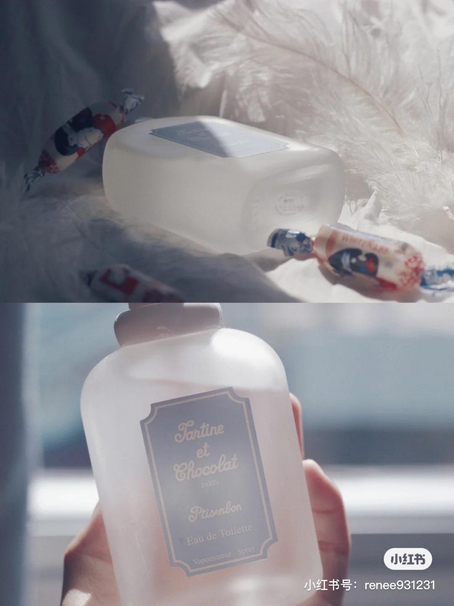 # GIVENCHY Tartine ET Chocolat Ptisenbon (Alcohol Free)Eau De Toilette 这款香水是纪梵希起初和童装公司联名推出的「儿童香水」,无酒精零刺激小孩也适用~软fufu的宝宝蓝色系标签贴纸和瓶盖,搭配白色磨砂瓶身少女心十足;香气方面被博主形容为「就像是初春清晨刚洗干净的浅蓝色床单,淡淡的皂香安静又柔软」。前调是柠檬酸橙搭配白松香,中调则有忍冬、茉莉和铃兰的柔和花香,后调是温暖的琥珀、设想、橡木苔气息~