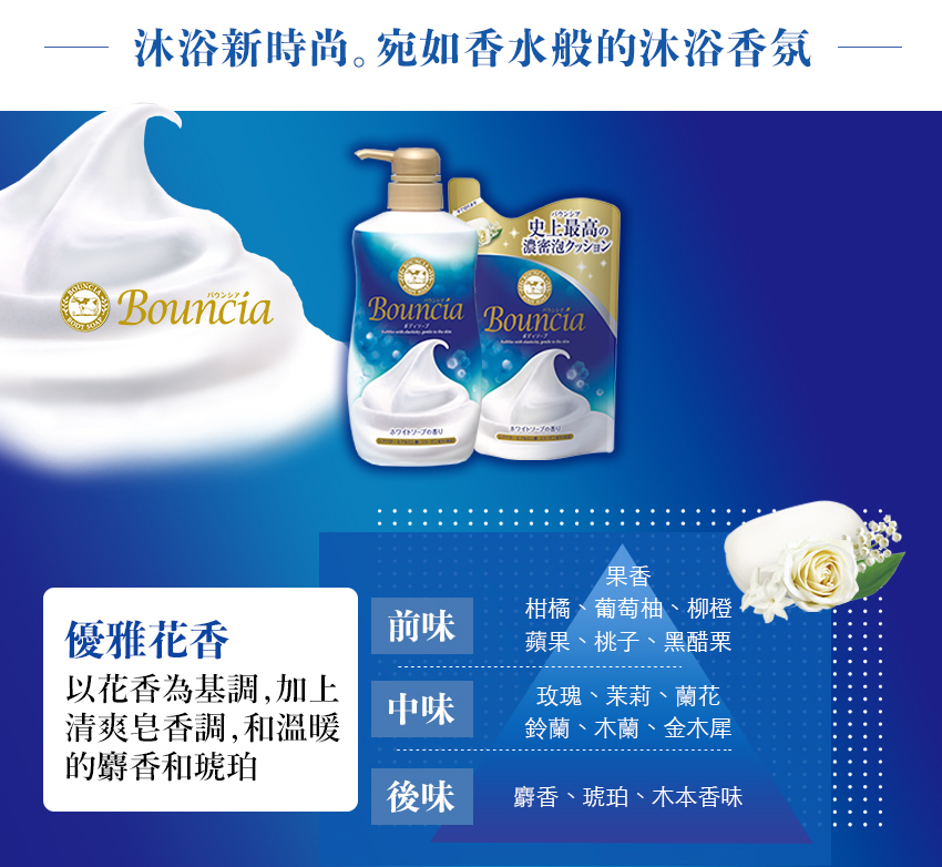 原味款是Baby般的清新四溢的皂香，前味蕴含柑橘、苹果、桃子等清甜果香；中味则综合了玫瑰、茉莉、兰花等优雅温柔至极的花香；后味由温暖的麝香、琥珀和木本香气组成。