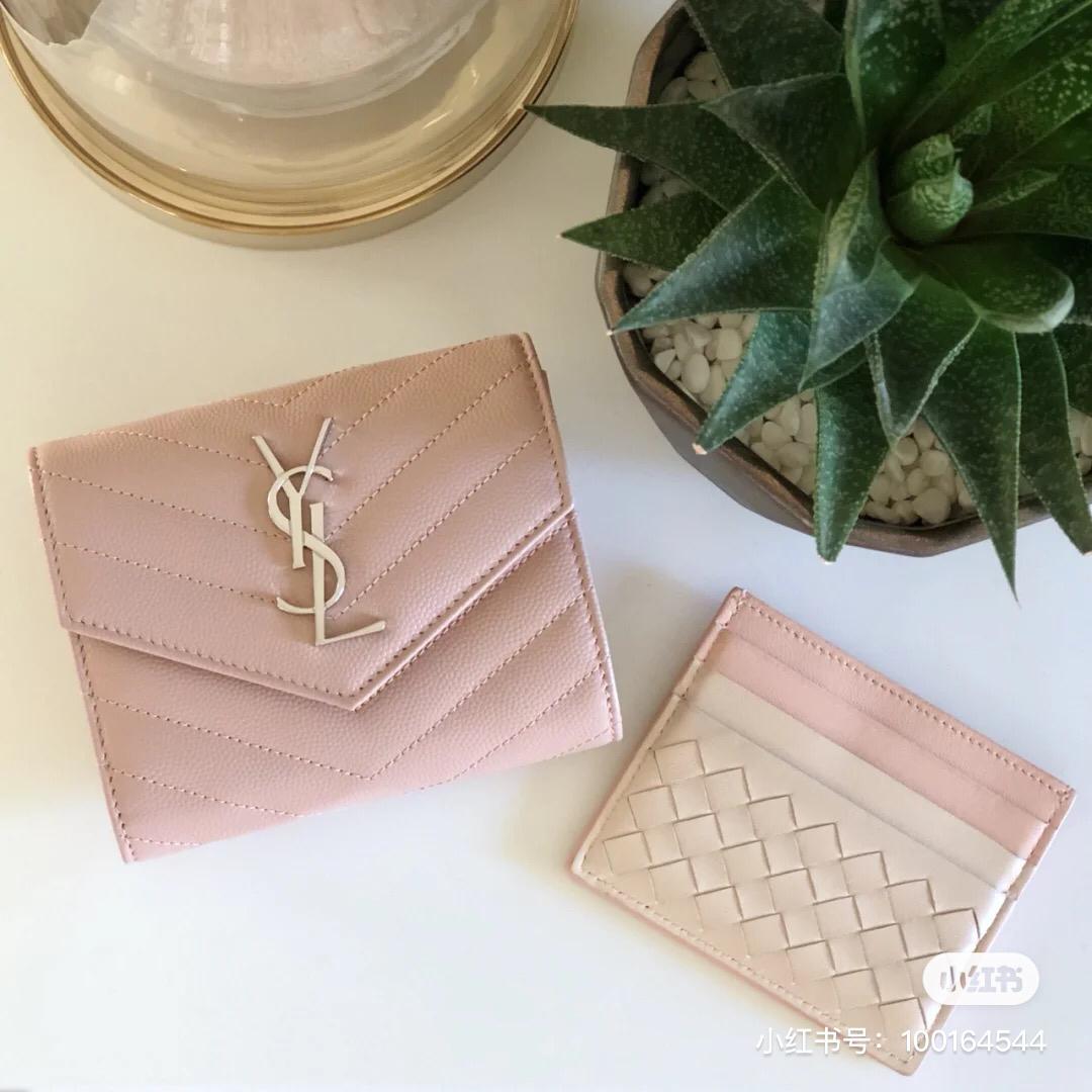YSL 裸粉色钱包