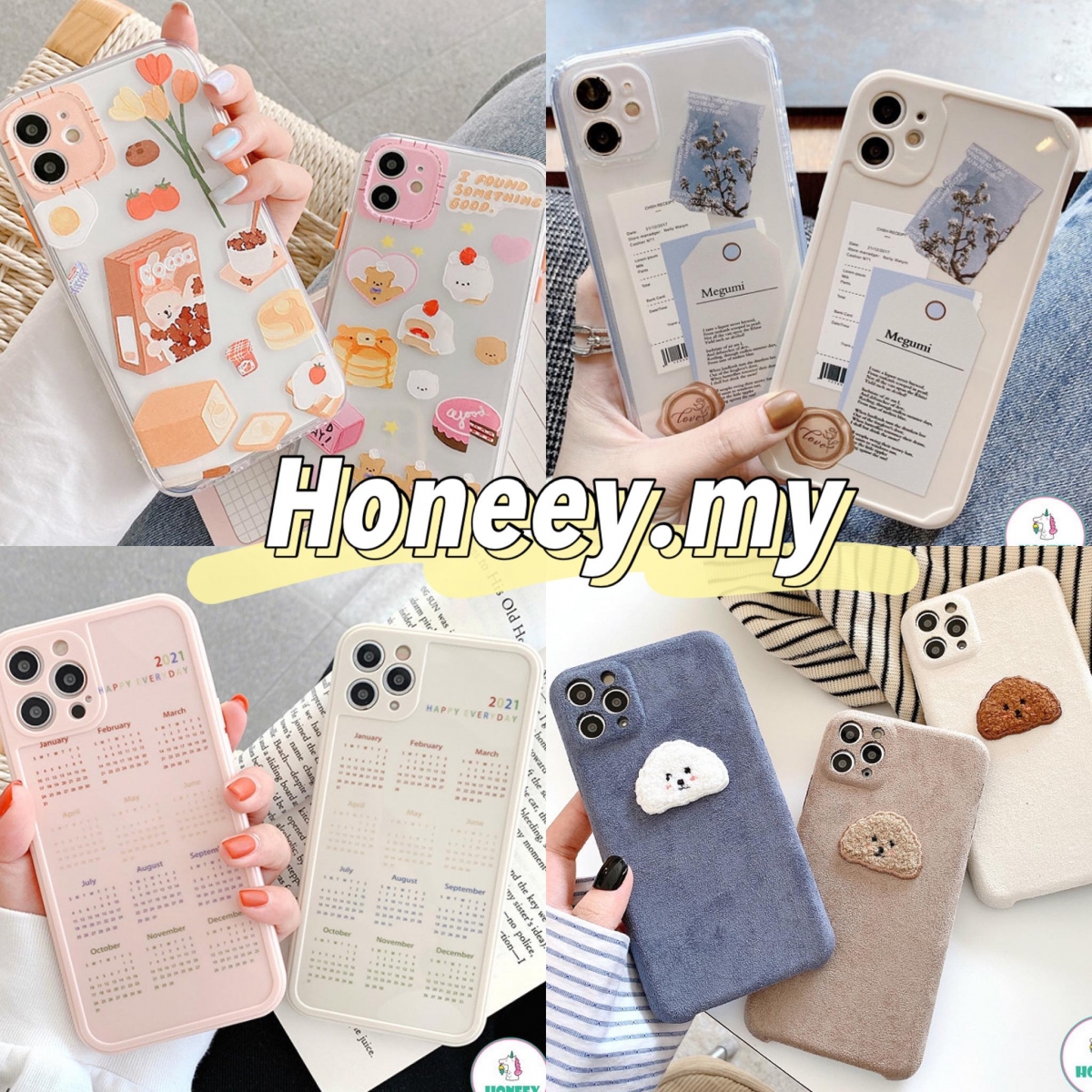 Honeey.my (店铺评价 4.9/5.0 | 55K Followers) >>> 【店铺传送门】 Honeey家的手机壳质感好而且价格只介于RM3-10之间,基本上编儿每次点进去都没有空手出来过 ? 强推!除了超多手机壳可选以外,AirPods手机壳也是他们家很热销的单品,各种萌趣款式在这里都能找到哦~