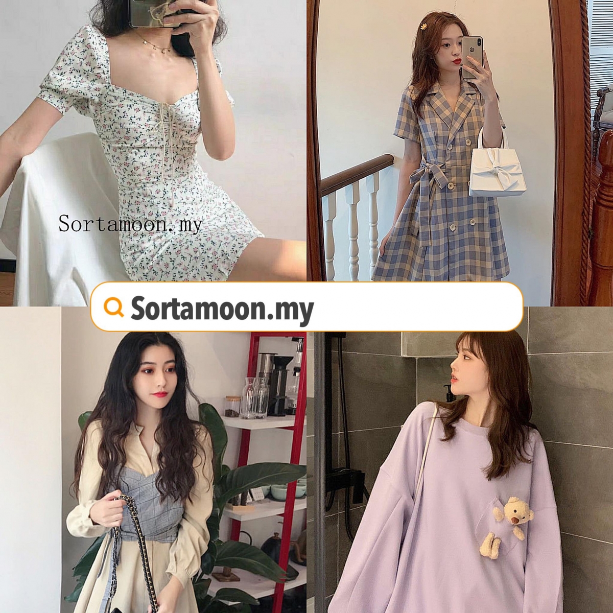 Sortamoon.my >>> 【店铺传送门】( ✨ 店铺评分4.7/5.0 | ✨ 7.8K Followers ) 各种BM风、INS风最夯连衣裙和上衣选项多~除了适合瘦身板Girls选购,不少好看设计的小裙子还有做到XL size呢!