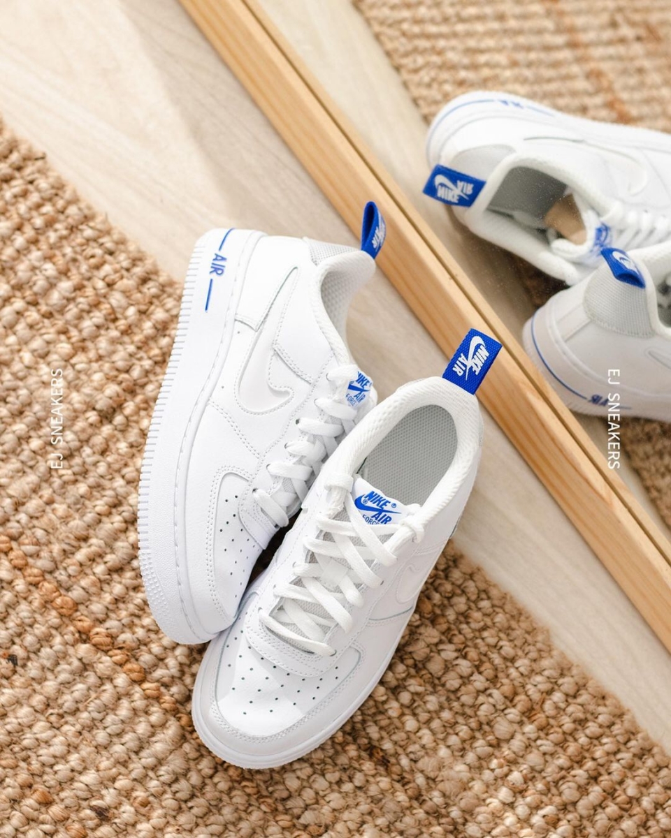 NIKE AIR FORCE 1 「宝马蓝」反光小白鞋