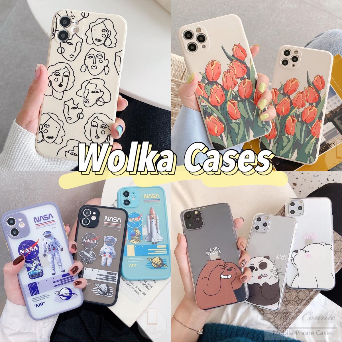 Wolka Cases E-Commerce Store (店铺评价 4.9/5.0 | 62.3K Followers) >>> 【店铺传送门】 今天编儿推荐的店铺里Followers数量最高的一家~手机壳款式偏简约风、可爱卡通风格、以及色彩鲜明风,价位平均落在RM5左右,矽胶质地的素色手机壳甚至价格低至RM1.91!目前CNY Shocking Sale凡消费RM10即可使用10%折扣券先抢先得~手机壳控们绝对要手刀快冲啊!