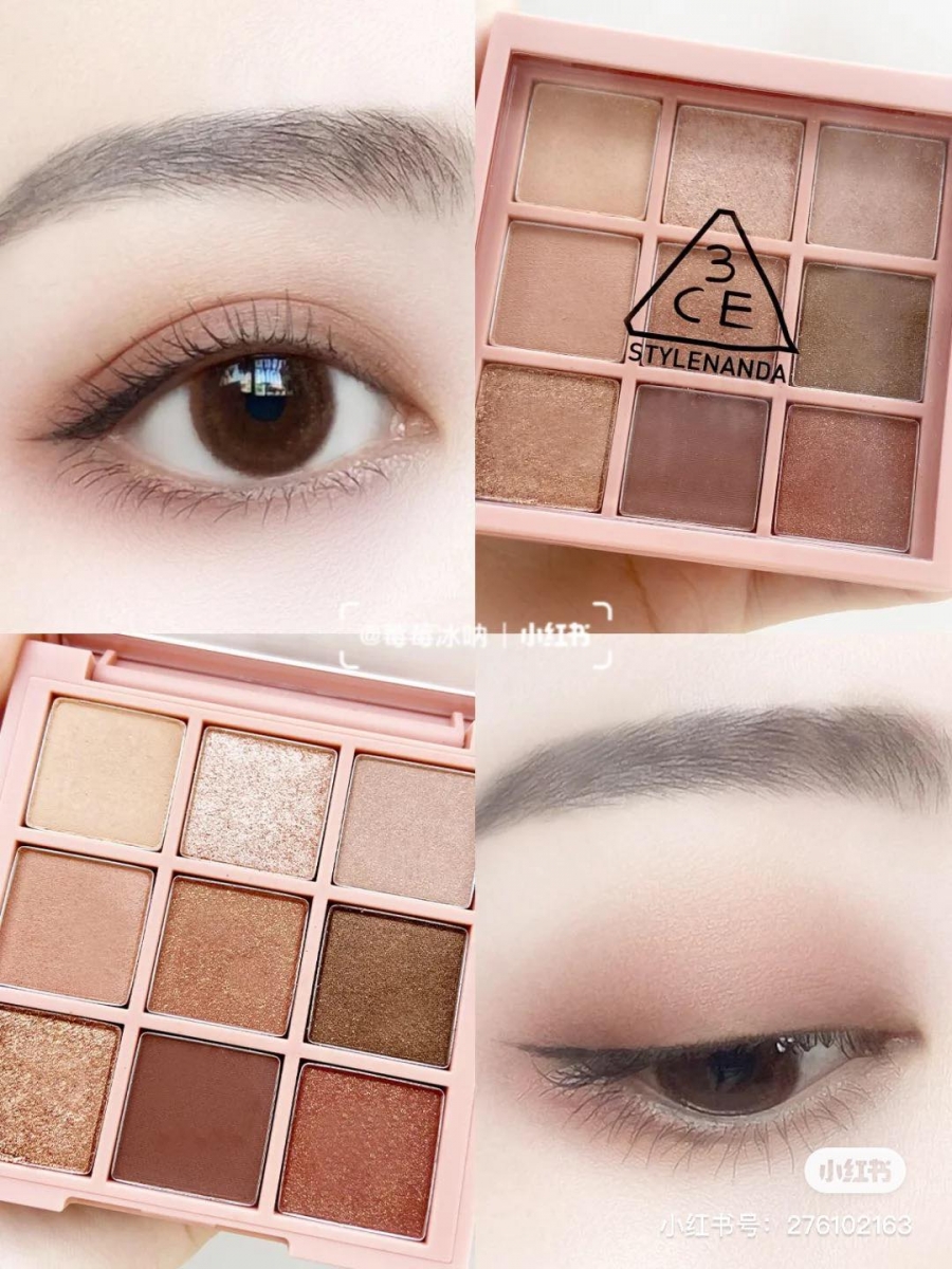 3CE 九宫格眼影盘 # Overtake Overtake是小红书上公认的「眼妆入门新手必备盘」~棕橘调眼影色不仅日常百搭,还特别消肿非常适合肿泡眼、单眼皮女生。而且9色搭配绝不眼花缭乱,随便搭都不出错。