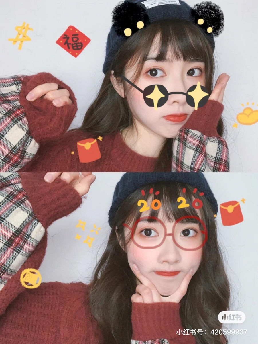 同样的白墙+贴纸、涂鸦笔后制,零成本GET年味满满喜庆美照~