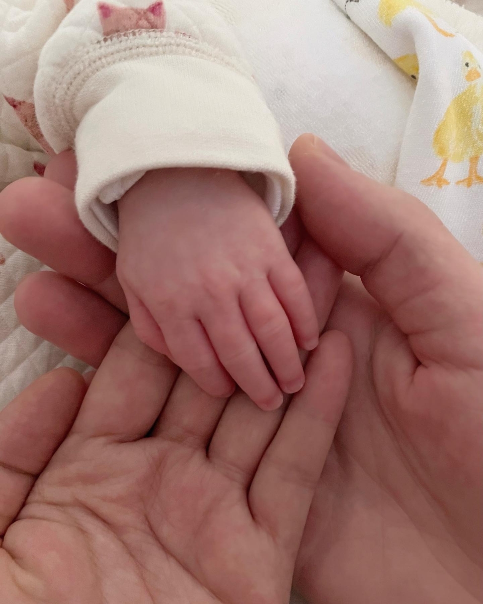 陈法拉上载了一家三口手握手温馨照片以及一张自己的孕照，配文道： The past 10 months have been a wondrous journey, filled with unknowns, amazement, love, and lots of joy. Our hearts are full as new parents, and we look forward to every day with this little lady. 十月懷胎真是不容易，但由看到她的那一刻開始，就覺得什麼都是值得的。我們滿心歡喜地開始做新手爸爸媽媽喇！