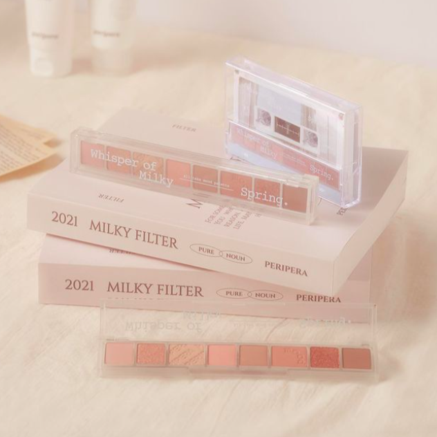 Peripera 2021 Milky Filter系列 Peripera家不止唇彩很棒,眼影盘和腮红同样是韩妞和小红书美妆博主们的爱用品!本季2021 Milky Filter分别为品牌明星系列Pure Blushed Sunshine Cheek和All Take Mood Palette加入了新成员;整体配色和包装都正如其名「Milky Filter」,嫩嫩牛奶系超温油!