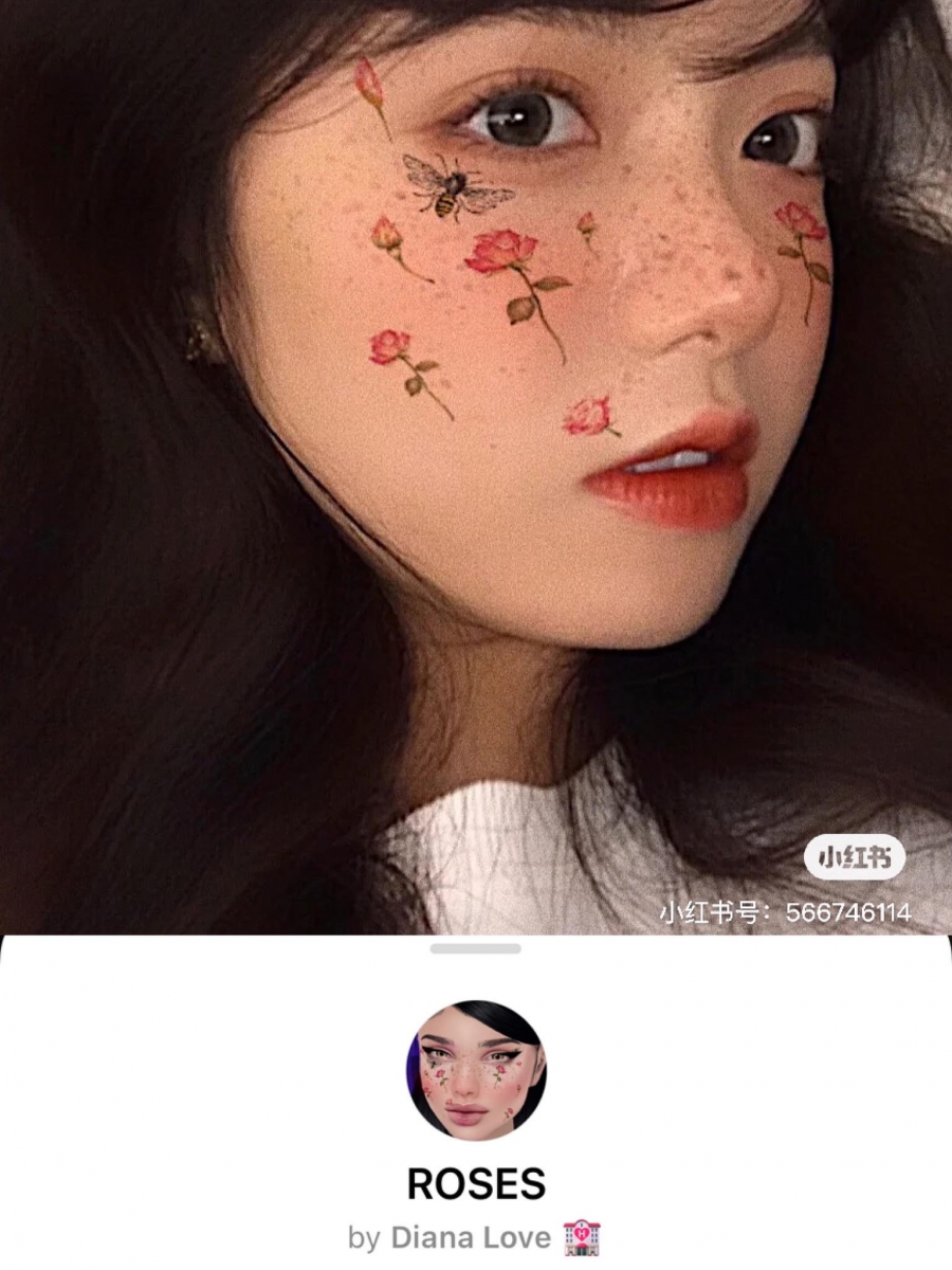 【Instagram Stories Effect 限时动态中文字滤镜作者:? ilovediany 】 推荐滤镜:ROSES