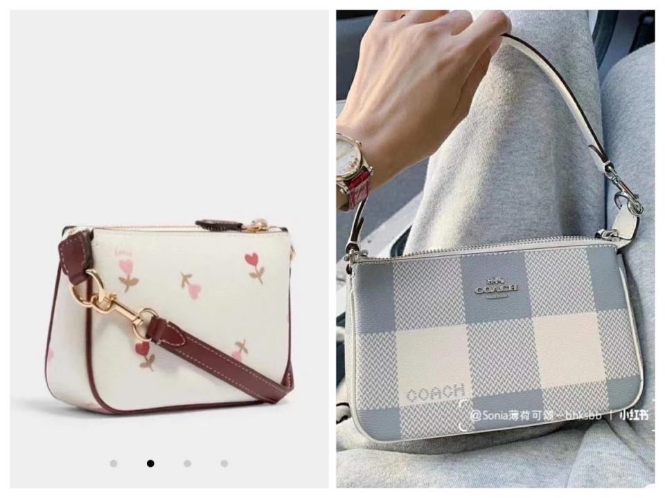 Coach家的小包包绝对是隐藏好物！比如去年底大火的宝宝蓝格子包、今年初美国先行推出的小碎花元素款，都完美狙击少女心～