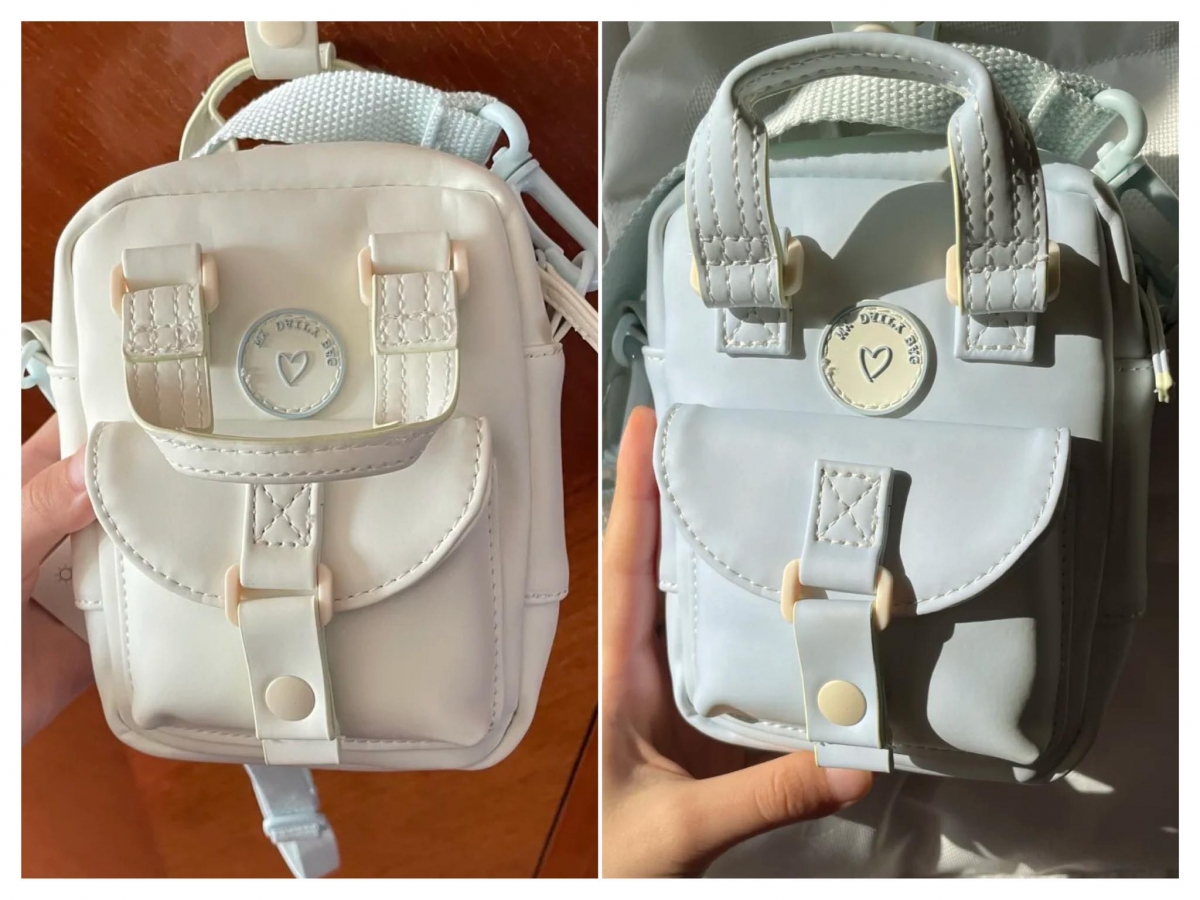 这款Mini Crossbody官方说明是童款包包，但女生们把它当作小包包使用完全OK～阳光紫外线照射下粉背带款白色包包会变色成奶油粉色，薄荷色背带款的白色包包则会变成天空蓝色。目前马来西亚ZARA官网上架了粉色背带款，而且售价不到RM100，手刀快冲啊集美们！