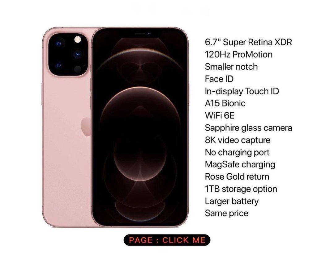 iphone 13 玫瑰粉雾渲染图