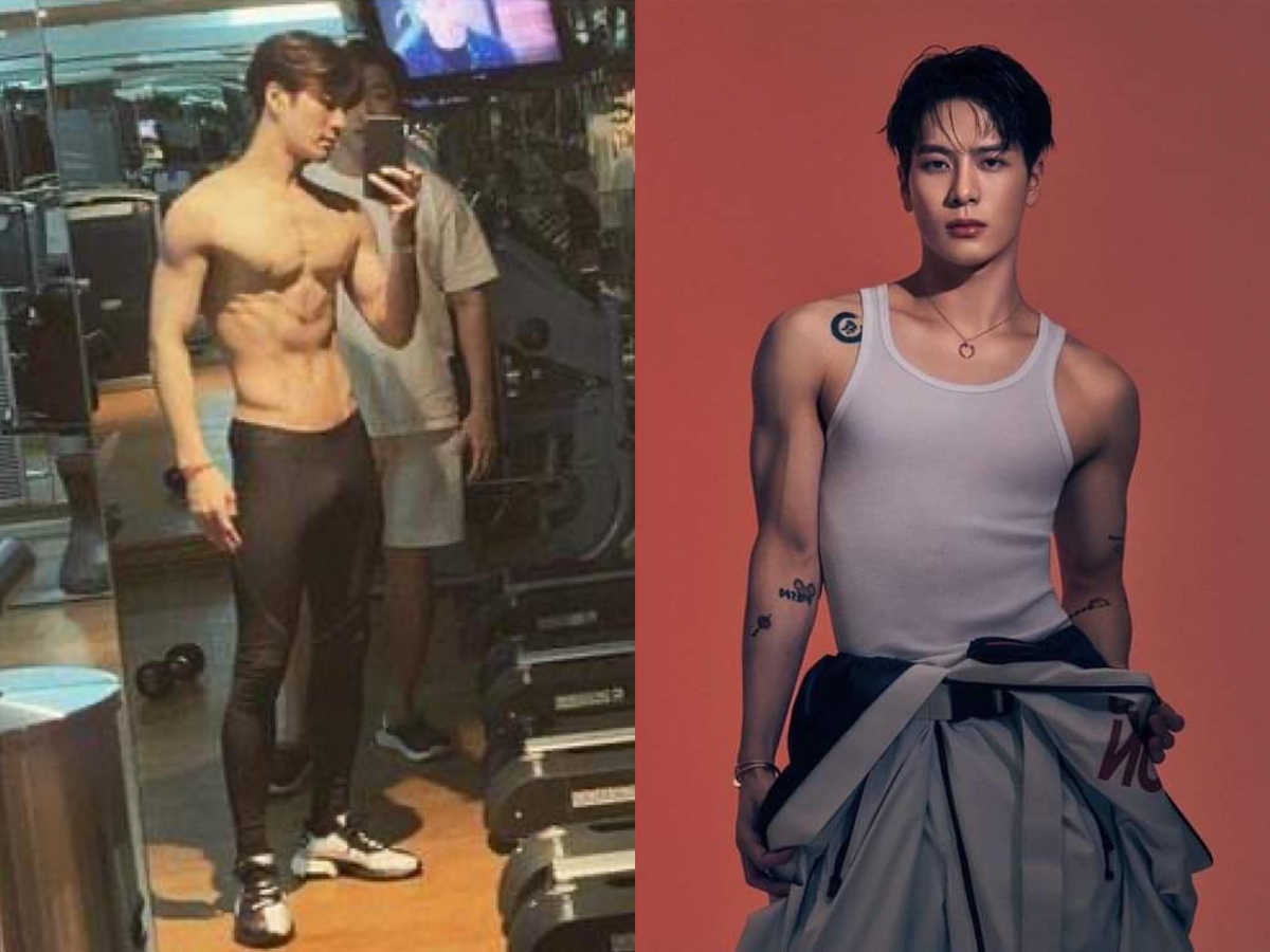 王嘉尔 Jackson王嘉尔的好身材无需编多加赘述了（笑）在身材管理上严格自律的他为了使身材更精瘦、肌肉线条流畅匀称，从原本就不重的74KG减重至60KG不到，侧腰、背肌、腹肌都超完美！太让人心动啦～