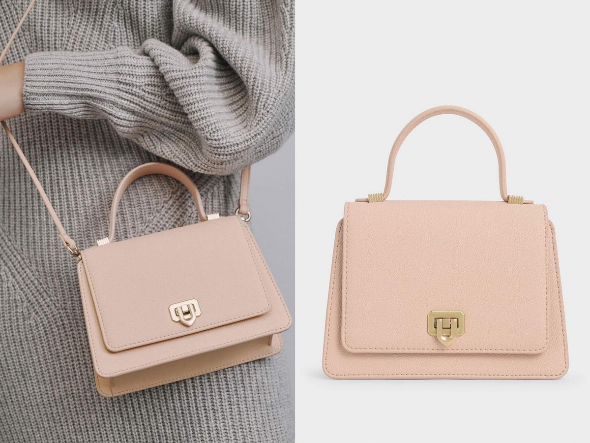 # 9 Metallic Push-Lock Top Handle Bag 除了柔美的粉色系,气质雾蓝色也是众多女生难以抵抗的配色!相比粉色系的气质更为清冷一些,突出都市丽人的利落性格,尽显高级感气息~(参考价格 RM259.90)>>> 【点击前往官网查看能多详情】