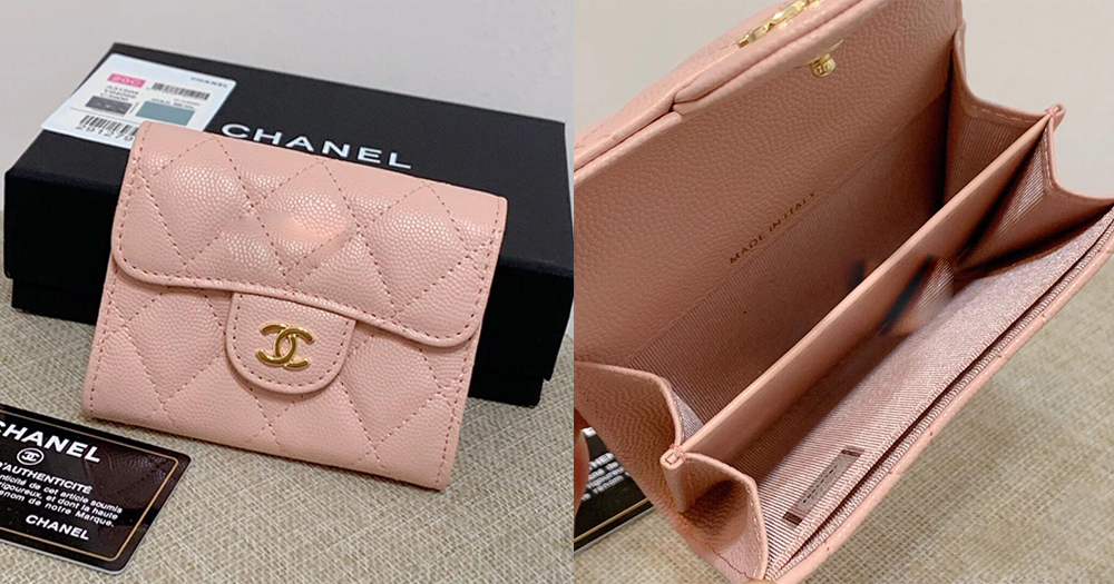 chanelll 粉色零钱卡包