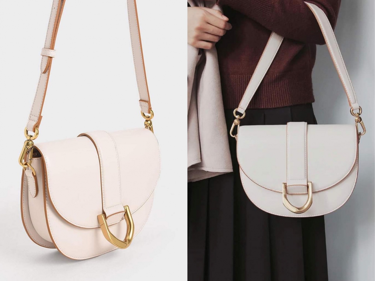 # 6 Gabine Saddle Bag 马蹄扣+复古简约设计马鞍包绝对是本季最热销之一!色调极具春夏梦幻气息,减龄的同时又不失时髦感,近乎任何造型都能与它完美适配!(参考价格 RM279.90)>>> 【点击前往官网查看能多详情】