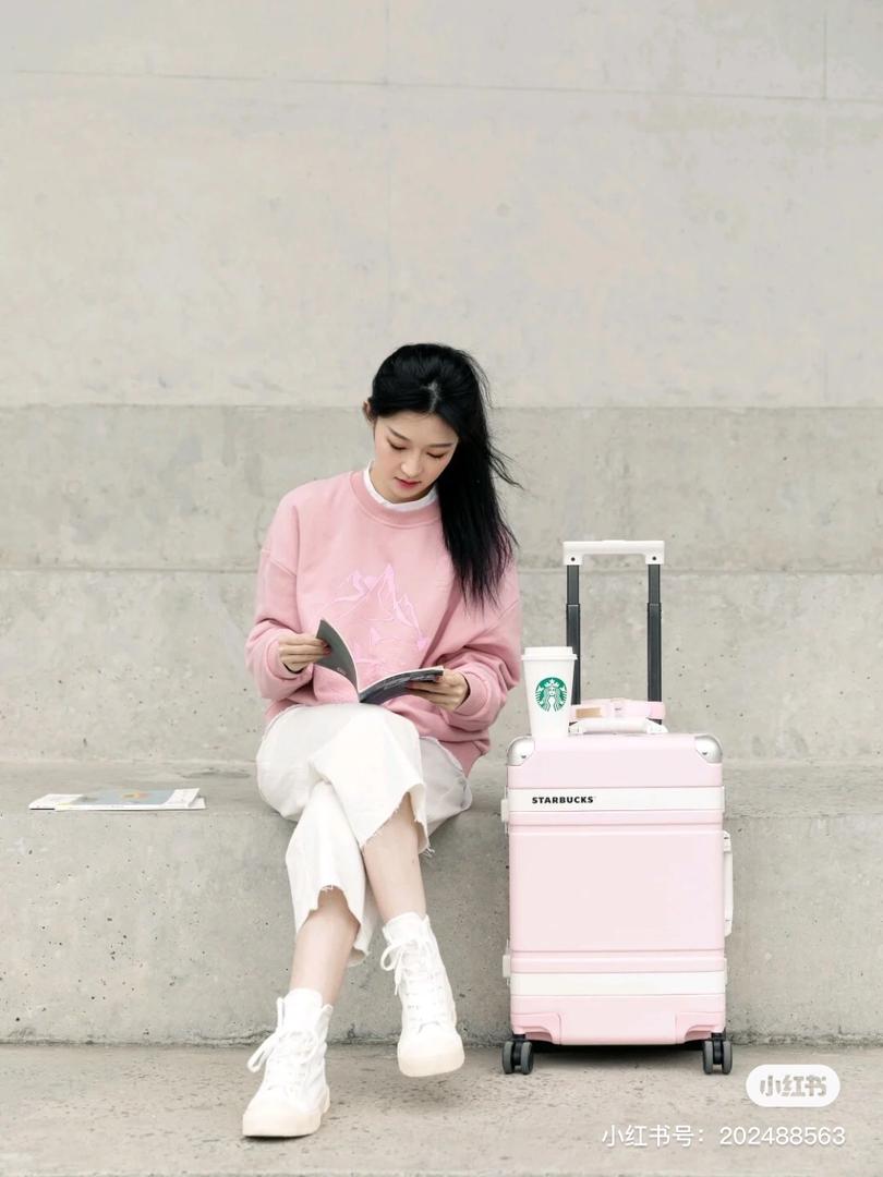 樱花粉 行李箱 2