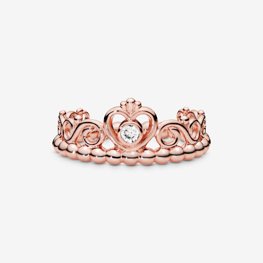 Pandora Rose Princess Tiara Crown Ring 公主冠冕戒指 14K镀玫瑰金Pandora Rose金属组合搭配新型冠冕设计，尽显甜美优雅气质。