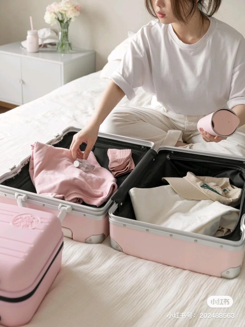 樱花粉 行李箱 3