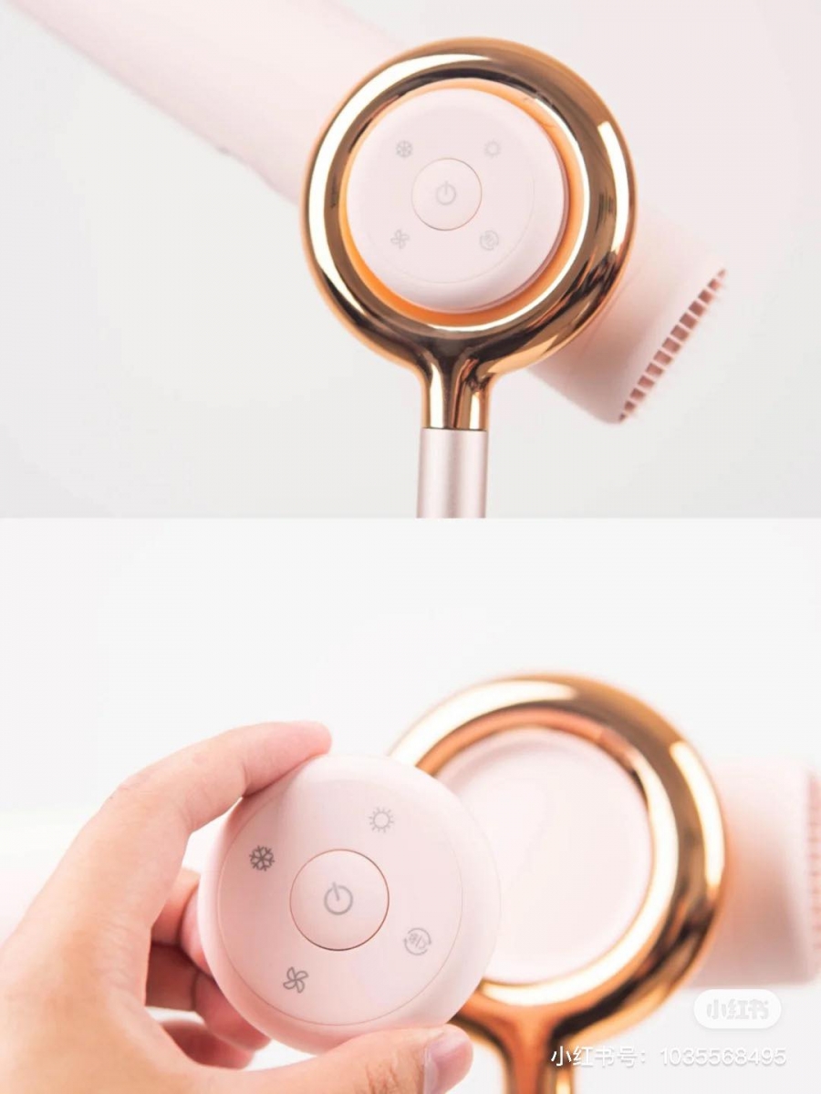 站立时吹风机有多档风温可以按照个人需求调节;