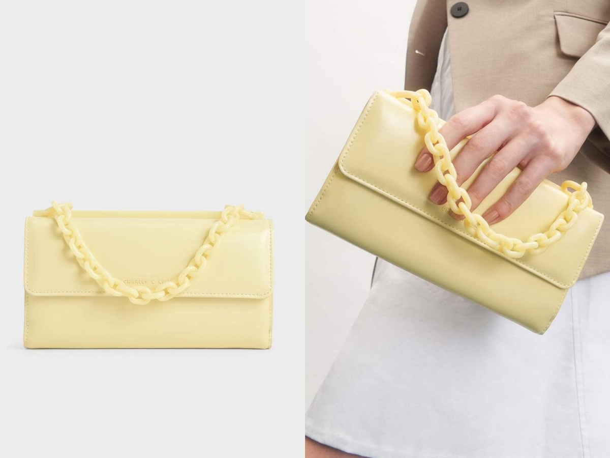 # Charles & Keith Glow-In-The-Dark Wallet 超级吸睛的奶油黄色斜纹衍缝长皮夹,尽显春夏季的明媚感!这款最特别的是,在黑夜或暗黑氛围下会悄悄发光哦~轻松成为全场瞩目焦点(笑)(RM269.90) >>>【点击查看购买链接】
