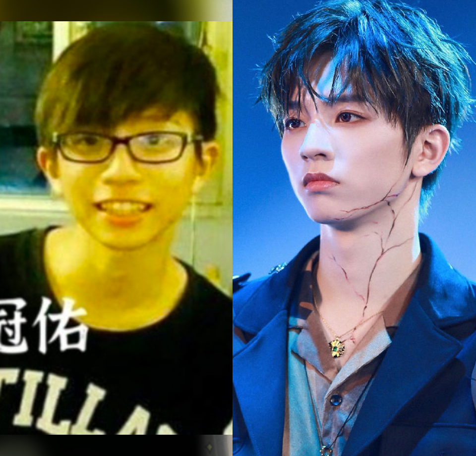 非常娃娃脸的刘冠佑毫无意外童年vs现在零反差！和唐九洲一样，摘掉每个中小学生几乎都戴过的「阿宅眼镜」（笑）颜值直接大飙升～