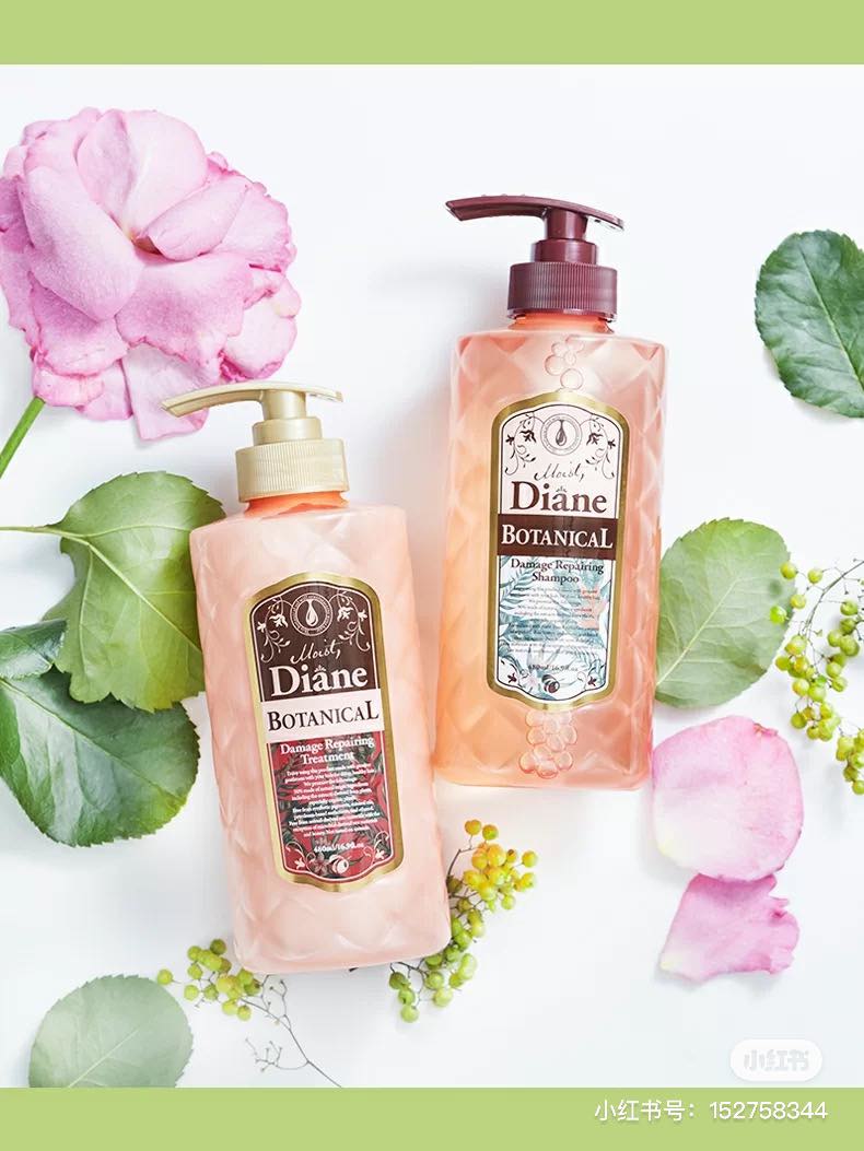 # Moist Diane Botanical Damage Repairing Shampoo 损伤修护型 >>> 【点击查看链接】 粉色瓶身的这款植萃系列洗发水专门针对受损发丝设计,适合用于深层修护烫染受损干枯发丝,成分天然对头皮也不会有负担哦!