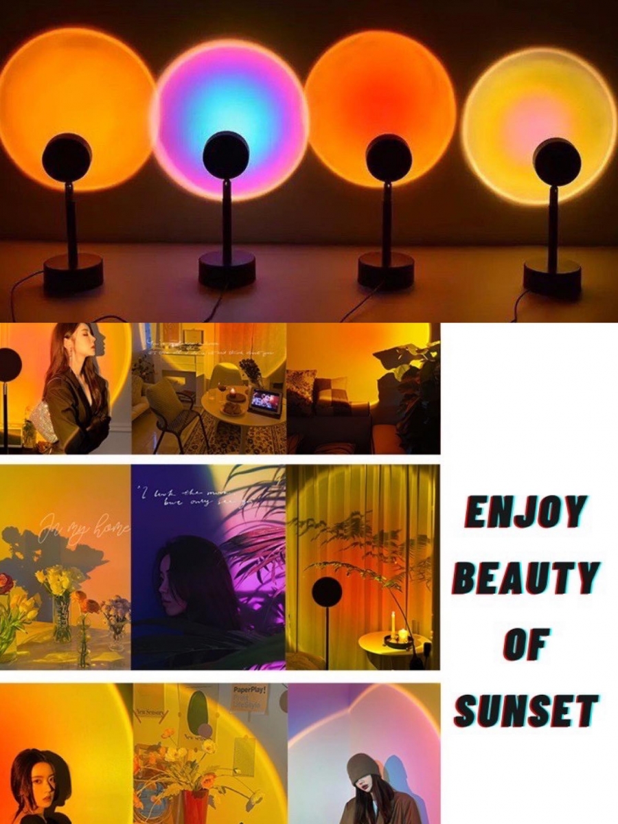比起刚刚的迷你桌面款,这款日落灯有小立杆设计,灯口处可以调节角度。同样有四种光源可选~>>> 【点击前往Shopee店铺查看详情】
