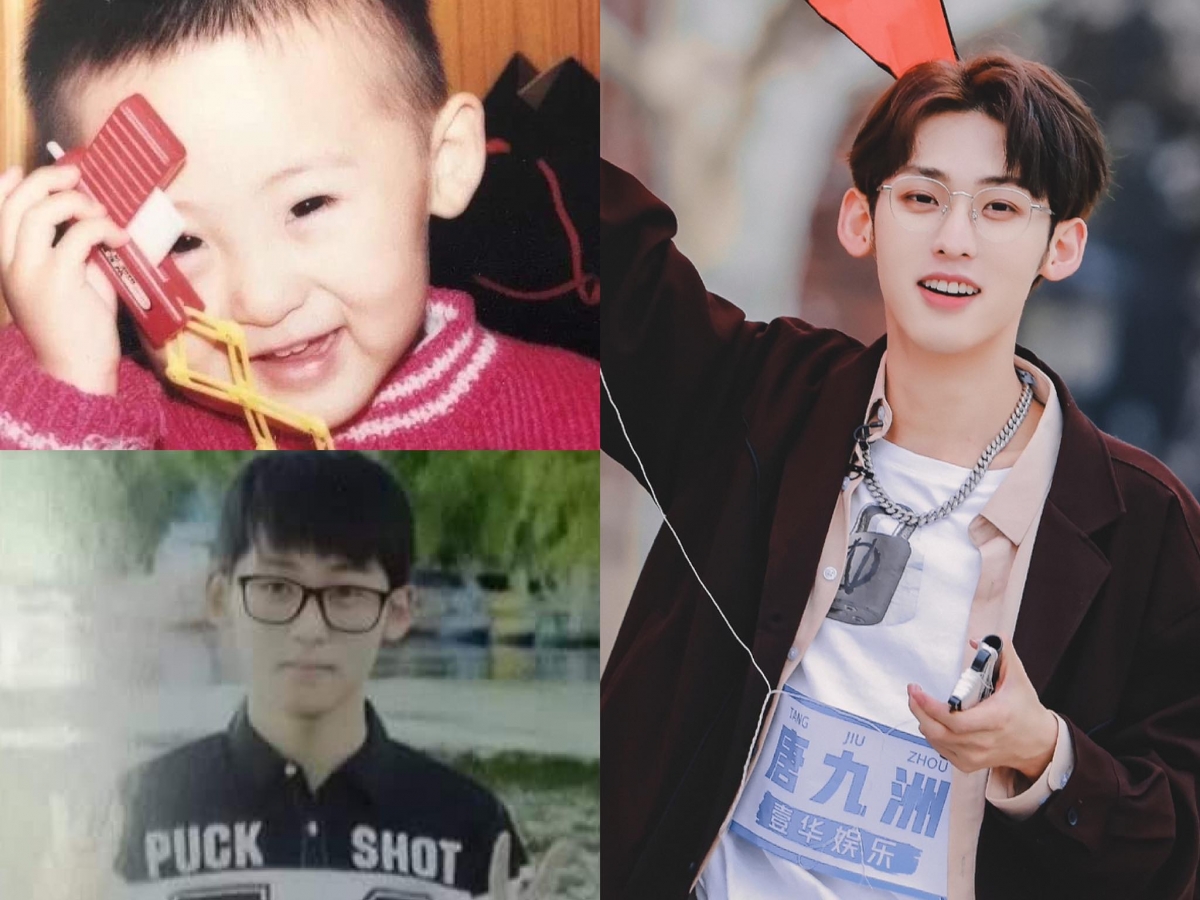 唐九洲大部分时间都以戴眼镜造型出镜～昔日学生时期照片被翻出后被网民笑称：「果然选对眼镜框可以决定一个人的颜值高低」！