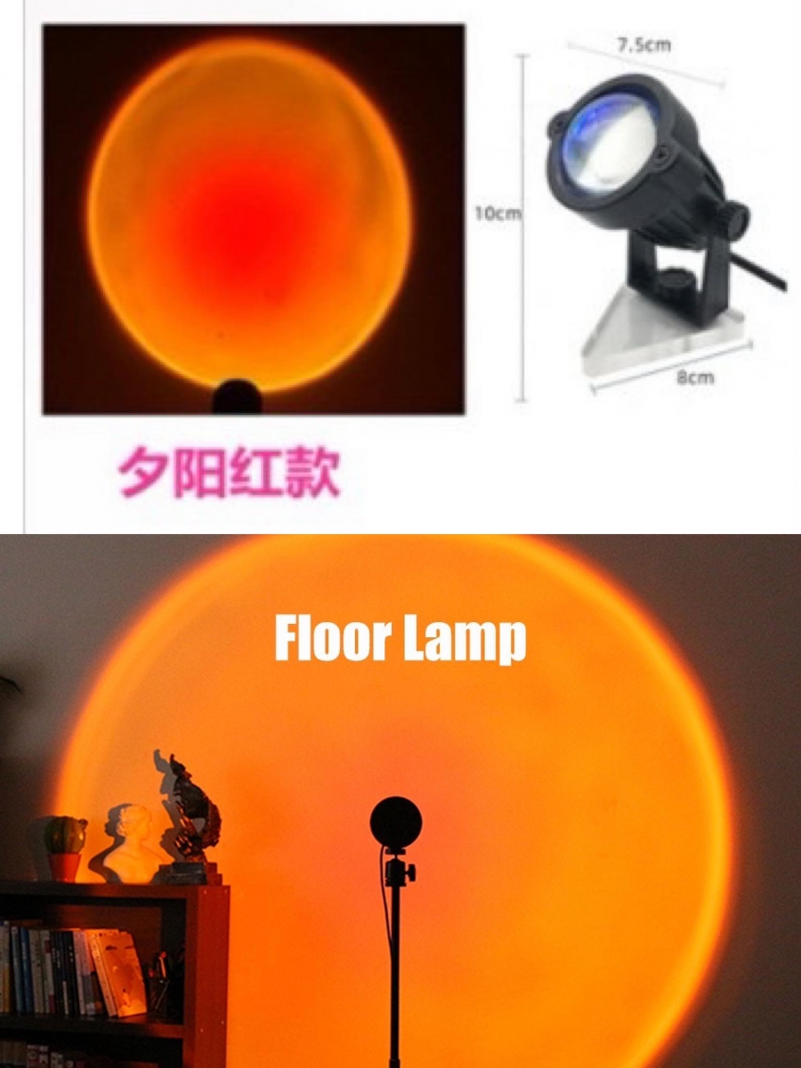特别有氛围感的日落灯,一般配有多种颜色可选,比如这款就有彩虹色、落日色、艳阳色、夕阳红共4种选项,小红书上不少博主都推荐落日色、夕阳红色。这家Shopee店铺除了出售「small sunset lamp」无立杆迷你桌面款设计,可调节高度的「floor sunset red」落地款夕阳红灯也很值得入手。>>> 【点击前往Shopee店铺查看详情】