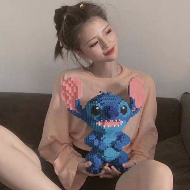 # 史迪奇微型积木/钻石串联积木 喜欢史迪奇和爱拼积木模型的你不妨从最小只款开始挑战，最大只款据知有2,300块微型积木这么多！