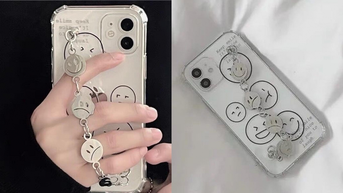 酷美Girl必备银饰质感笑脸手机壳 >>> 【点击查看Shopee链接】