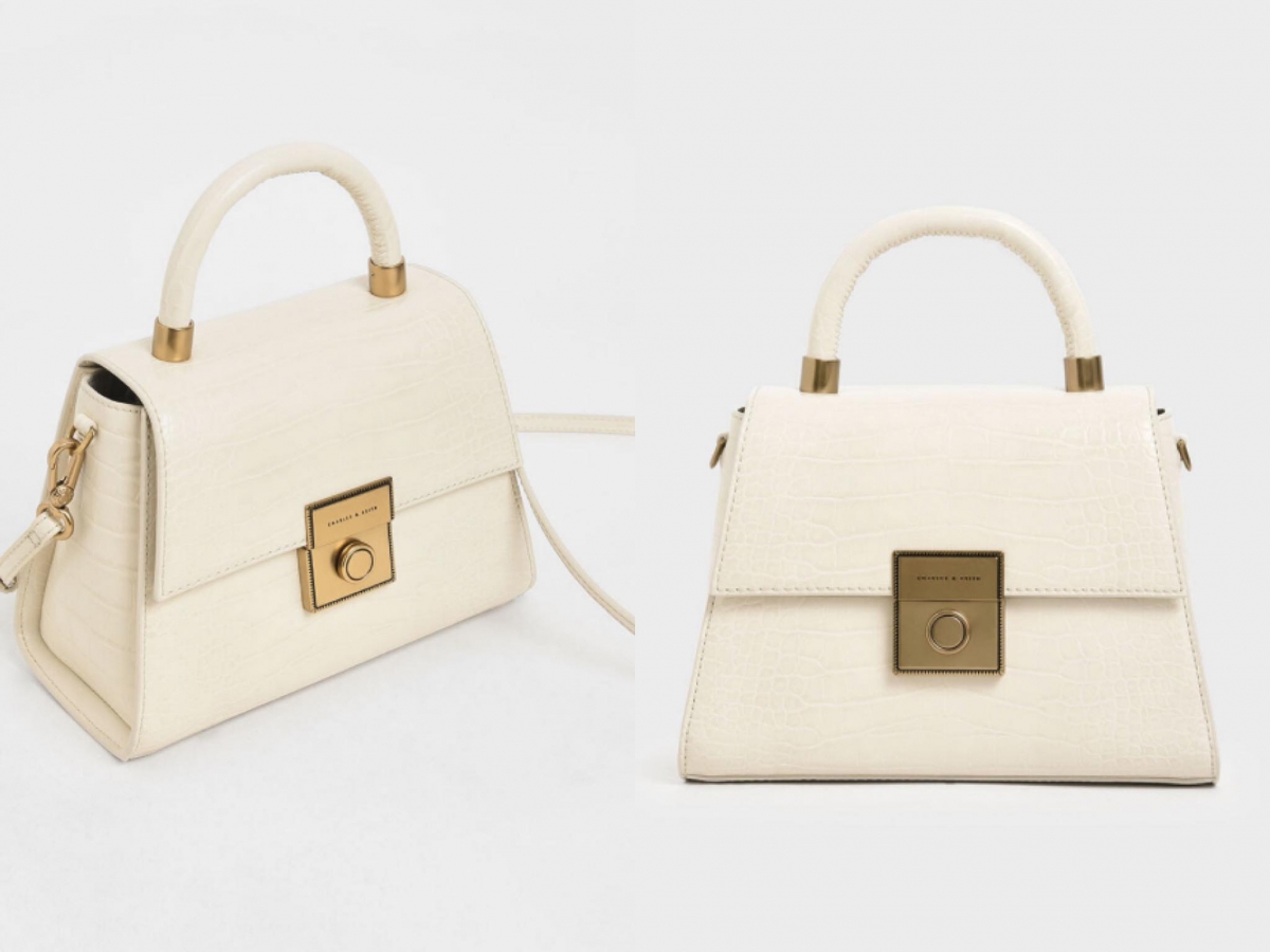 # 7 Charles & Keith Croc-Effect Structured Bag 鳄鱼纹压扣手提包 >>> 【点击查看官网链接】 去年已推出便掀起疯抢的这款质感破表鳄鱼纹压扣手提包,最近已经在大马官网Back Order啦!上次错过入手机会的女生这次一定要抓紧机会喽~尽显高雅风的鳄鱼纹搭配质感很棒的五金压扣,拆卸掉斜背带瞬间变身可驾驭约会/Party Look的时髦手提包。