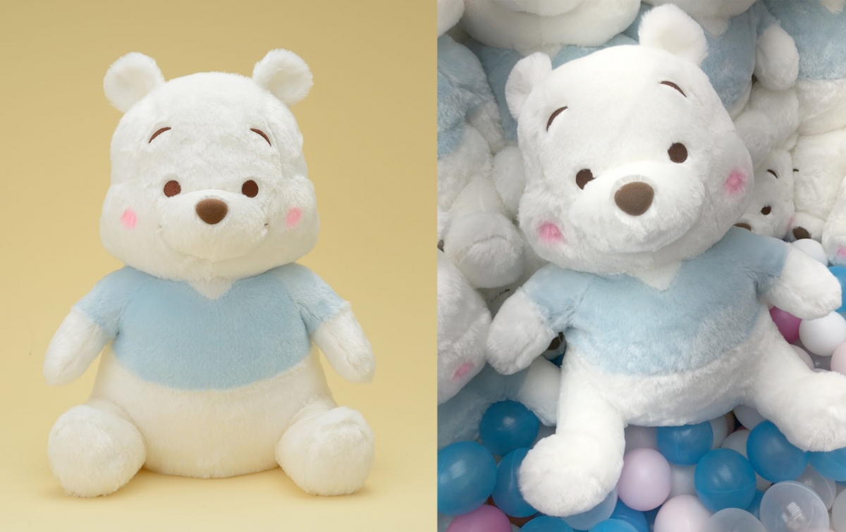 不久前日本TAITO电子游戏公司宣布推出的雪白x宝宝蓝色Winnie The Pooh娃娃全网爆火~据知日本的TAITO娃娃机店铺因为它都快被挤爆了(笑)该限量版雪白色小熊维尼身着宝宝蓝色上衣,脸上还有粉嫩嫩红晕超级软萌 ♥