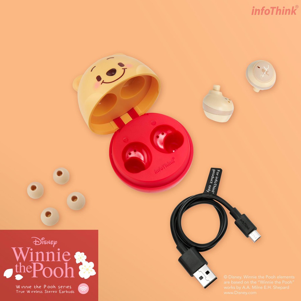 # 2 InfoThink小熊维尼可爱宝贝蛋蓝牙耳机 >>> 【点击查看Shopee链接】 之前编给大家推荐过台湾创意3C设计品牌Infothink推出的Stitch史迪奇系列可爱宝贝蛋蓝牙耳机,原来在此之前也推出过小熊维尼设计!