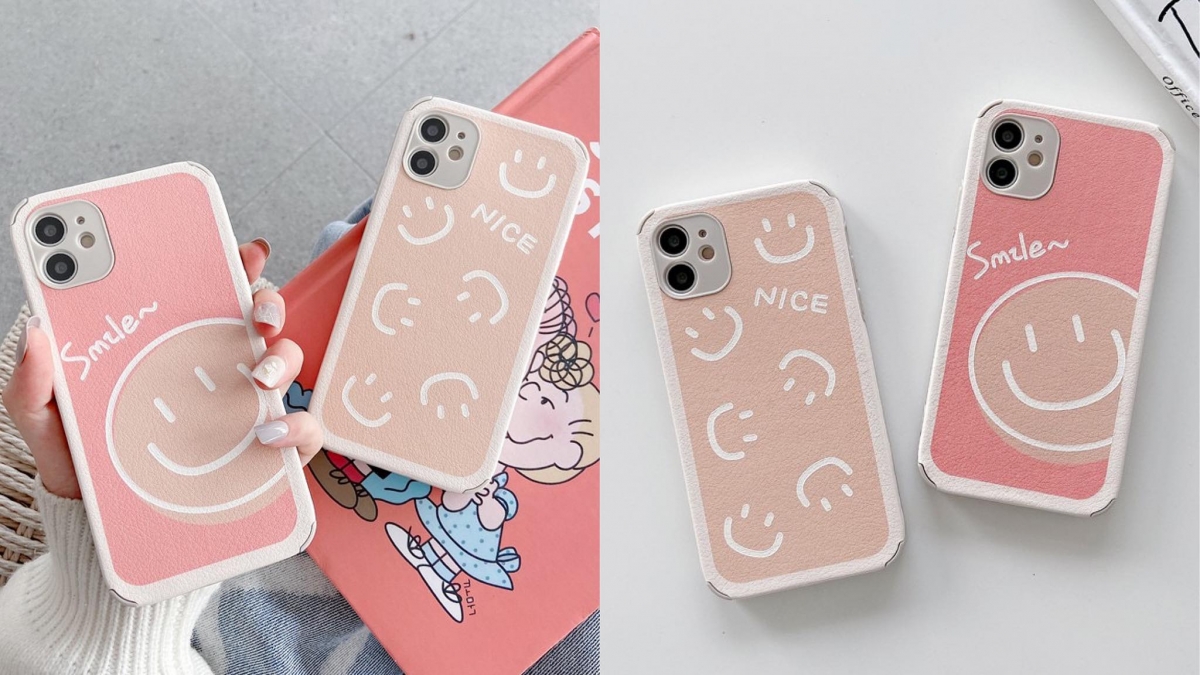 粉色少女风笑脸手机壳 >>> 【点击查看Shopee链接】