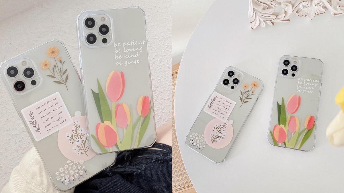 INS英文手写风+花朵元素手机壳 >>> 【点击查看Shopee链接】