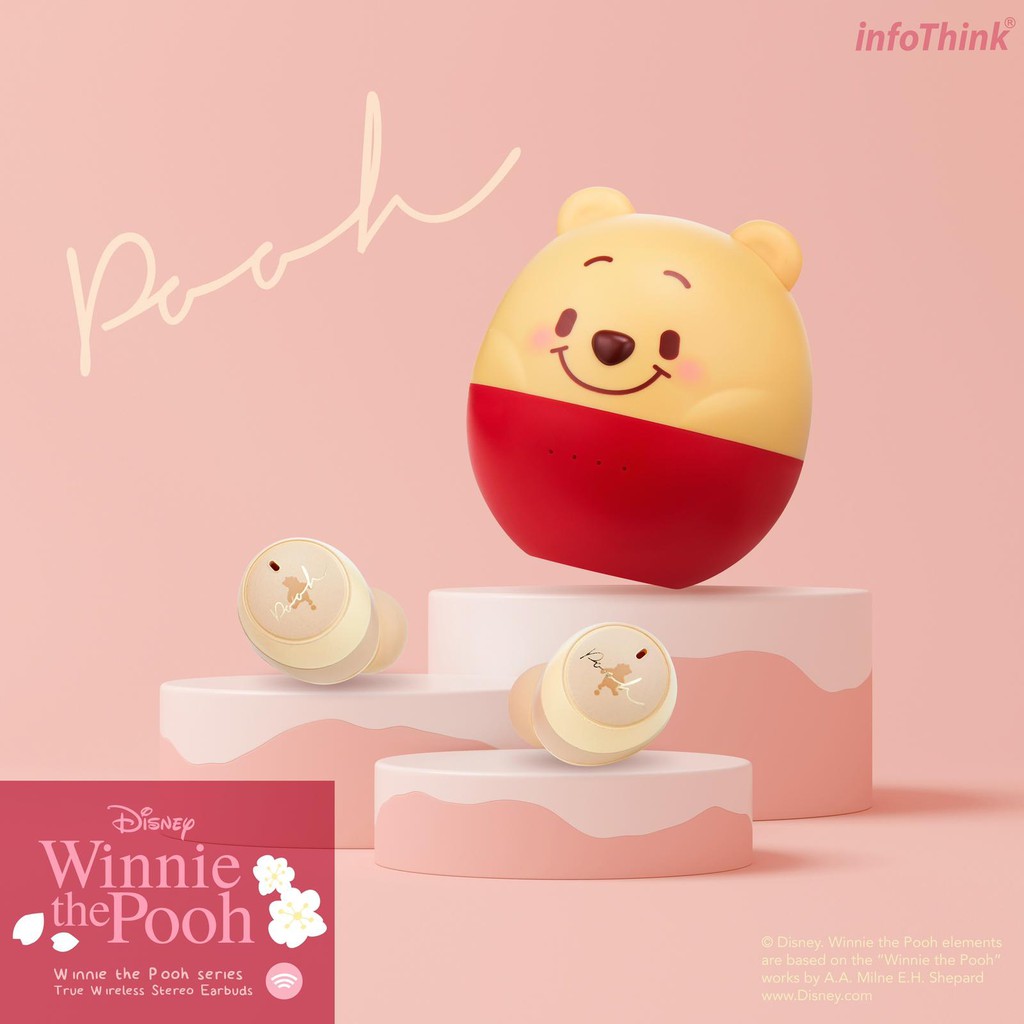 # 2 InfoThink小熊维尼可爱宝贝蛋蓝牙耳机 >>> 【点击查看Shopee链接】 之前编给大家推荐过台湾创意3C设计品牌Infothink推出的Stitch史迪奇系列可爱宝贝蛋蓝牙耳机,原来在此之前也推出过小熊维尼设计!
