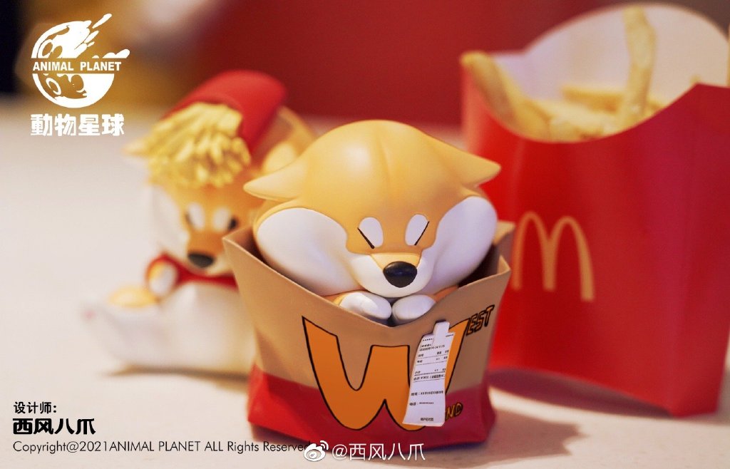 Take-out Food Gotch外卖阿柴枸杞:从外卖纸袋里冒出头的柴犬枸杞~一连吃饱喝足的模样,看来是把主人外带的麦当劳套餐都吃光了?(笑)