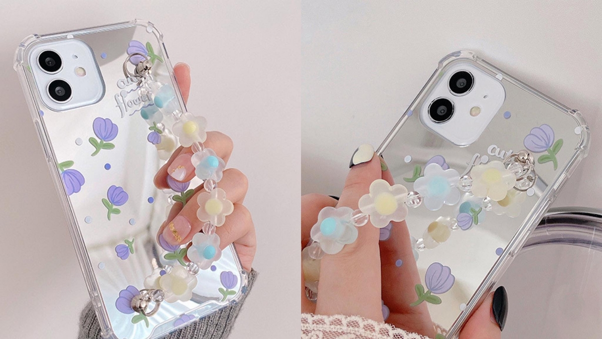 小碎花链带镜面手机壳 >>>【点击查看Shopee链接】