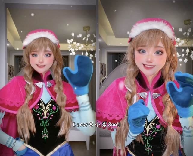 她最经典的迪士尼卡通角色扮相,除了有《Zootopia 疯狂动物城》的兔兔Judy,近期《Frozen冰雪奇缘》Elsa艾莎公主和Anna安娜绝美扮相也让粉丝惊叹:究竟还有什么小柔SeeU Cos不出来的造型!?