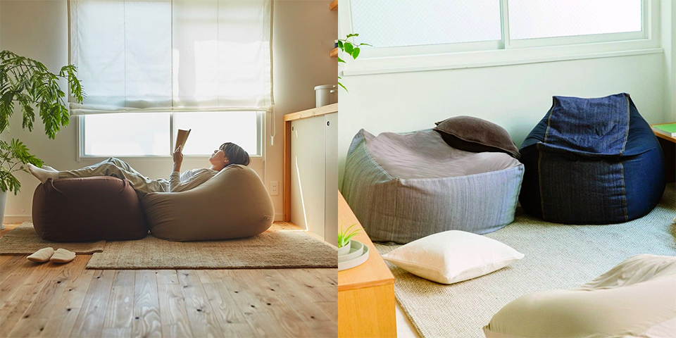 TOP 3 :「懒骨头」懒人沙发 MUJI家懒骨头沙发是不少网民公认的「宅家必备」,平日里坐着追剧、看书或躺着耍废有了它一整个超舒服(笑)里面的填充物采用的是超微粒泡绵,坐卧感很舒适且比起一般懒骨头沙发更耐用,不容易坐扁~