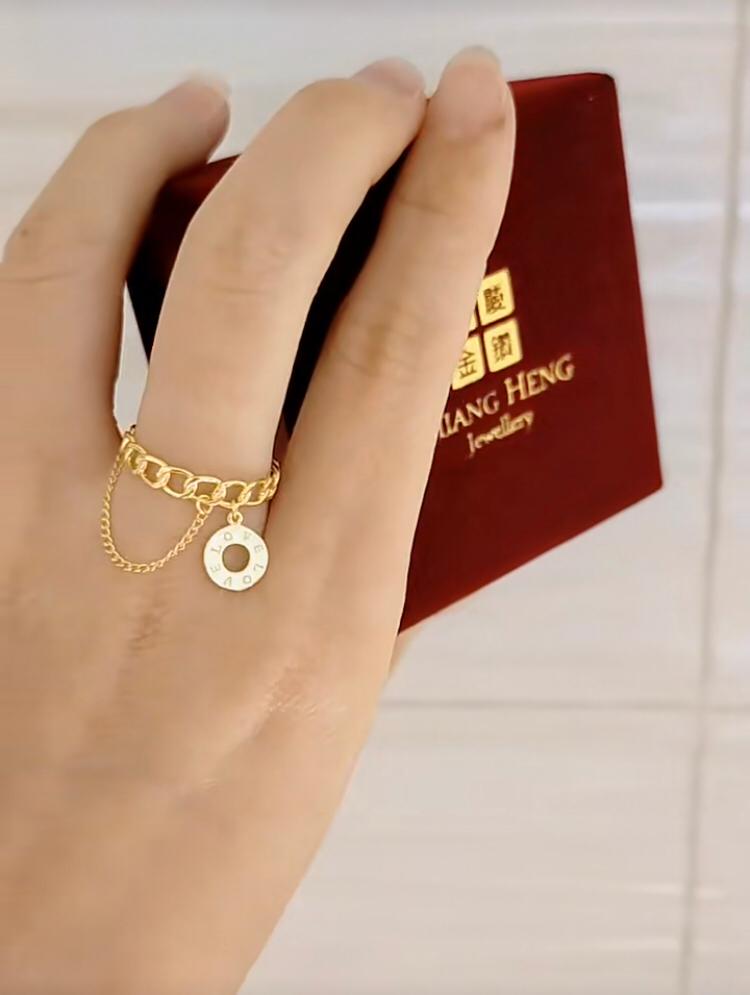 麻花金戒指 3