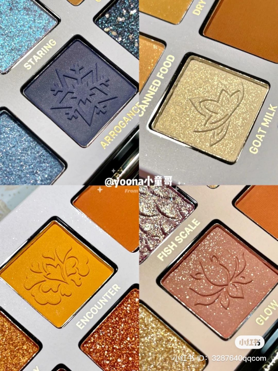 本次Perfect Diary完美日记明星商品「动物眼影盘」官宣和国民游戏IP「王者荣耀」强强联手，共推出4款限定系列包装12色眼影盘；外壳采用了3D光栅立体设计，在不同光线折射和角度下都能呈现绝美的「美人从睁眼到闭眼」动态画面。眼影色每盘上还有具个别人物代表性的立体压花，根本年度最仙、最诚意之作啊！