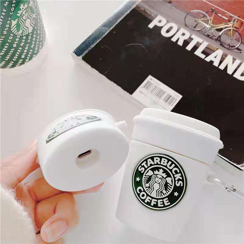 Shopee平价Airpods保护套:Starbucks星巴克白色咖啡杯造型