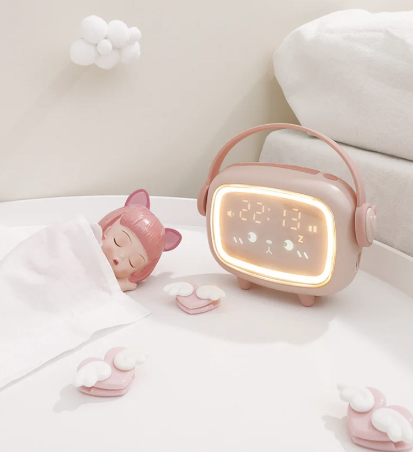 迷你天使电子闹钟夜灯,有多种糖果色可选择!