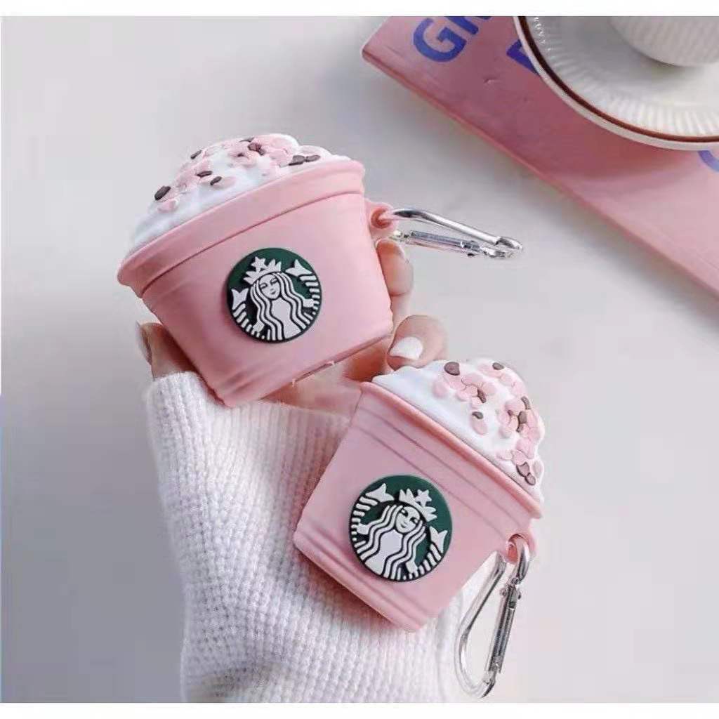 Shopee平价Airpods保护套:Starbucks星巴克粉色饮料杯造型