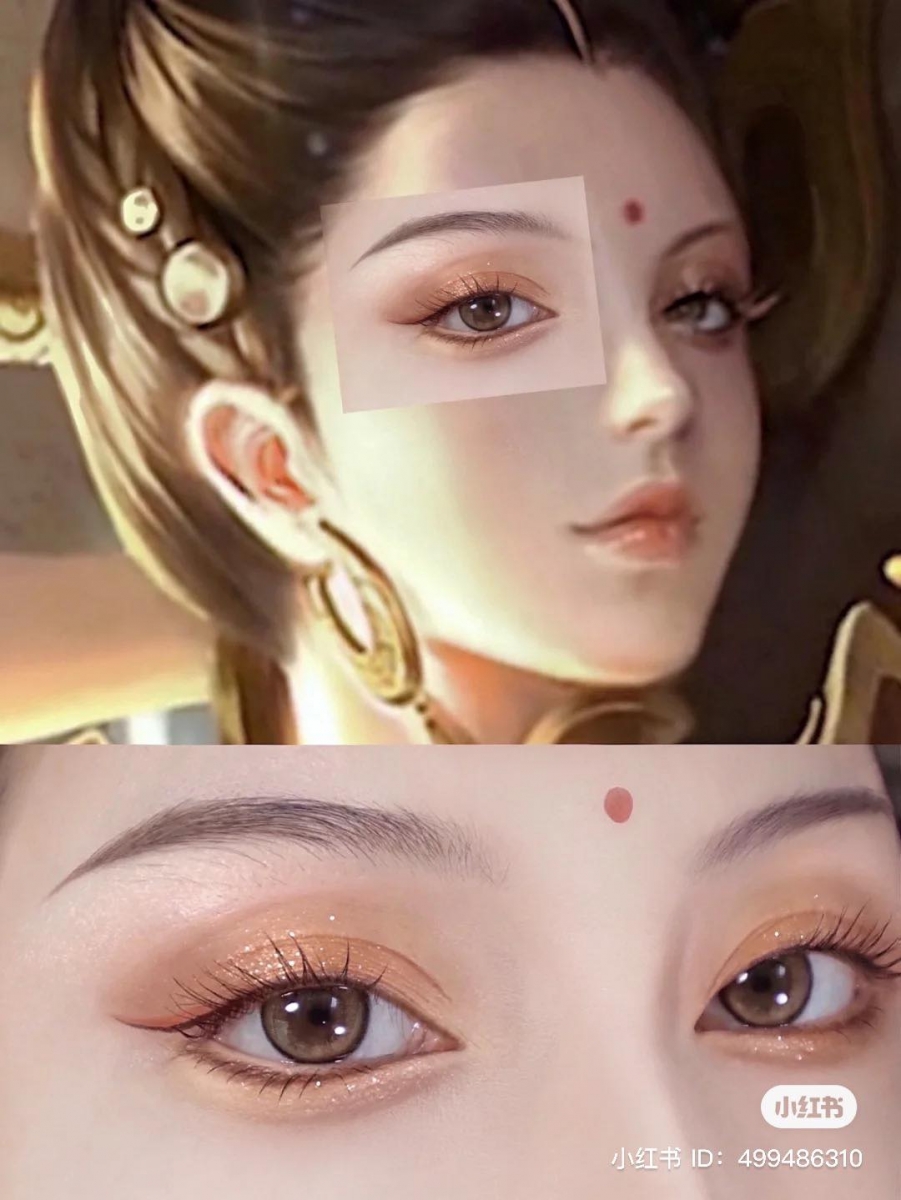 除了日常使用，爱玩妆的姐妹们也可以和小红书博主们学「英雄仿妆」呢～4款王者荣耀x完美日记联名眼影盘分别是：