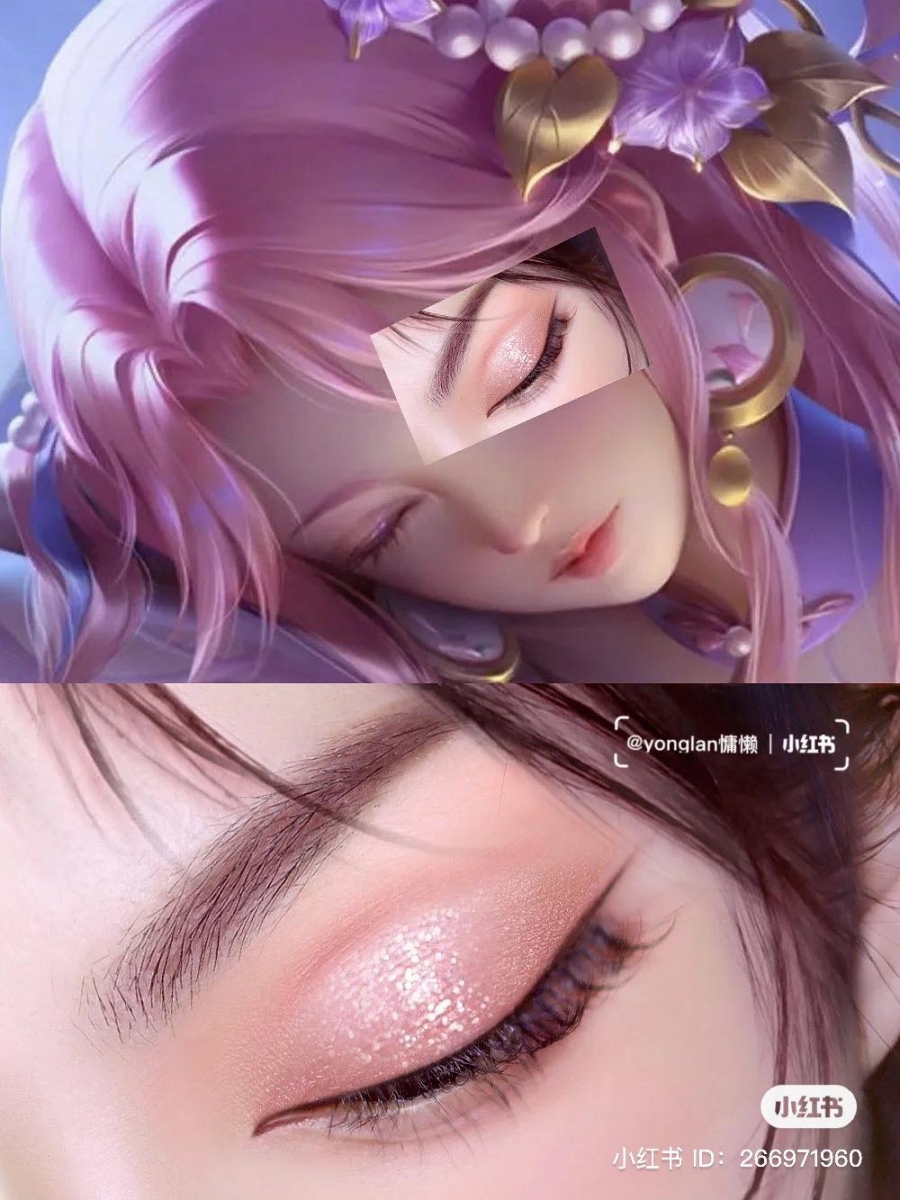 除了日常使用，爱玩妆的姐妹们也可以和小红书博主们学「英雄仿妆」呢～4款王者荣耀x完美日记联名眼影盘分别是：