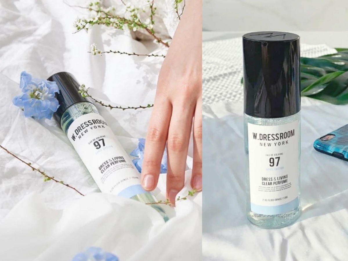 编辑推荐 ：W.DRESSROOM #97 April Cotton 这款超级好闻的「四月棉」衣物香氛是“阳光+Baby粉/皂香”的香味，在韩国海内外都大受欢迎！晾衣服前或在衣柜里往衣服上喷一喷清新怡人，重点是CP值超高～小罐装还能放在包包里备用，出入餐馆或吃了重口味食物衣服沾染上异味的话，也能用它来轻易除臭。>>> 【点击查看Shopee链接】