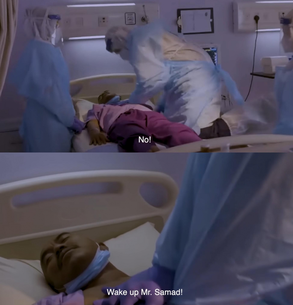 本地演员Azhan Rani在《Frontliner》中饰演争分夺秒抢救患者的医生,拍摄过程中如临其境后,他表示自己对于前线人员们的付出更加触动: 「穿上厚厚的防护装备进行拍摄时,我才真正了解到,前线医务人员们所背负的责任和使命,是何其的沉重和危险。或许,我们一般人民会因为居家上班、长时间呆在家不出门,感觉行动受限很不知所措;但大多数的前线人员…他们在疫情笼罩之下,根本不知道自己什么时候,才可以回到最爱的家人身边。」